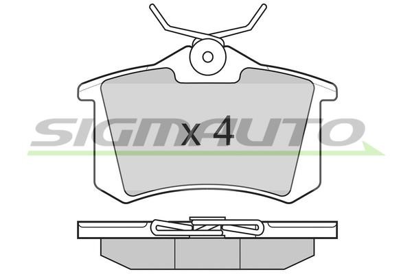 Sigmauto SPB004 Rear disc brake pads, set SPB004: Buy near me in Poland at 2407.PL - Good price!