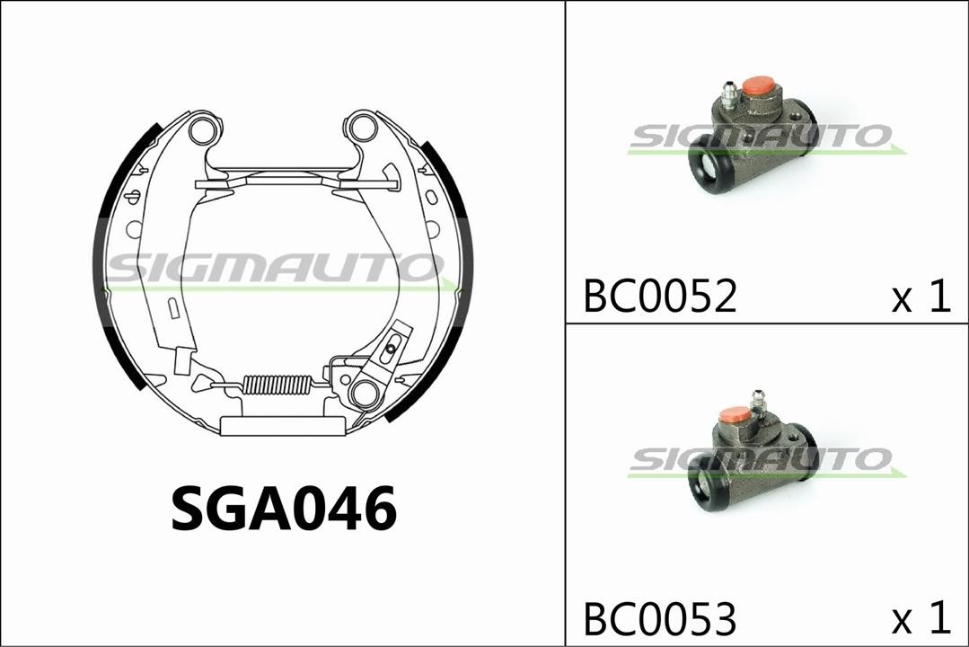 Sigmauto SGA046 Колодки тормозные барабанные, комплект SGA046: Отличная цена - Купить в Польше на 2407.PL!