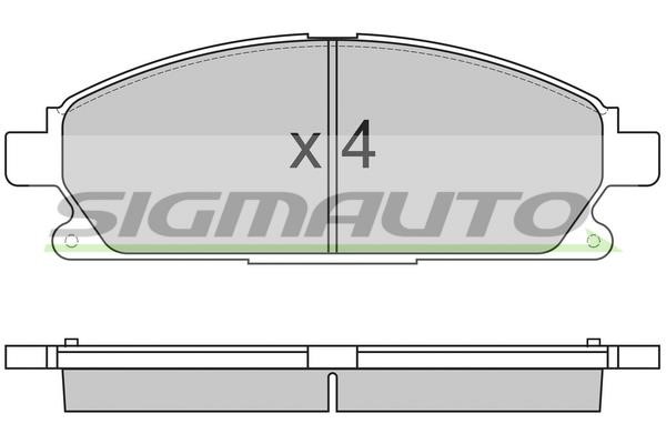 Sigmauto SPA857 Brake Pad Set, disc brake SPA857: Buy near me in Poland at 2407.PL - Good price!