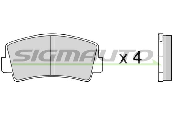 Sigmauto SPA075 Brake Pad Set, disc brake SPA075: Buy near me in Poland at 2407.PL - Good price!