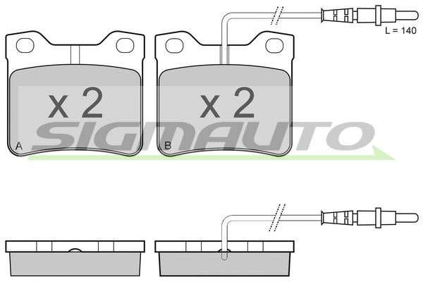 Sigmauto SPA431 Brake Pad Set, disc brake SPA431: Buy near me in Poland at 2407.PL - Good price!