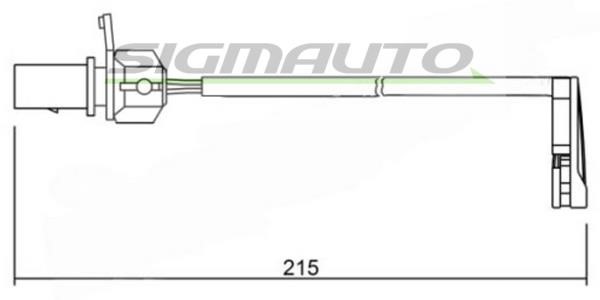 Sigmauto WI0734 Warning contact, brake pad wear WI0734: Buy near me in Poland at 2407.PL - Good price!