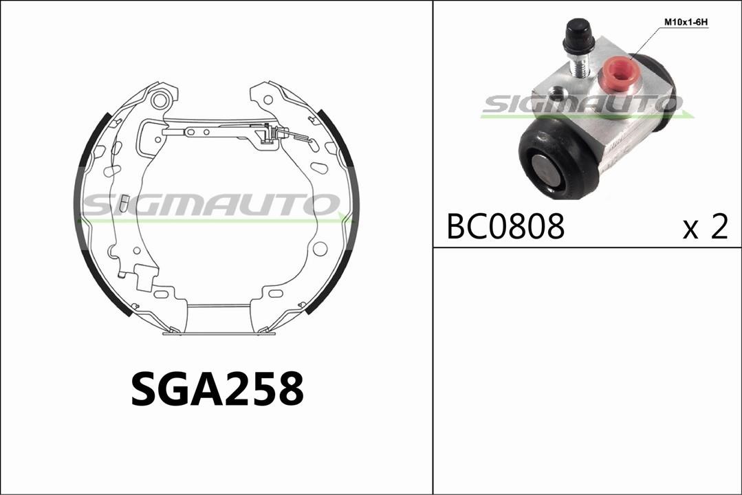 Sigmauto SGA258 Колодки гальмівні барабанні, комплект SGA258: Приваблива ціна - Купити у Польщі на 2407.PL!