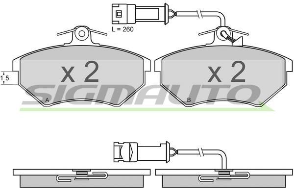 Sigmauto SPA643 Тормозные колодки дисковые, комплект SPA643: Отличная цена - Купить в Польше на 2407.PL!