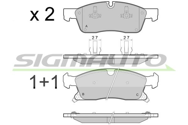 Sigmauto SPB460 Brake Pad Set, disc brake SPB460: Buy near me in Poland at 2407.PL - Good price!
