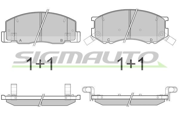 Sigmauto SPB144 Brake Pad Set, disc brake SPB144: Buy near me in Poland at 2407.PL - Good price!