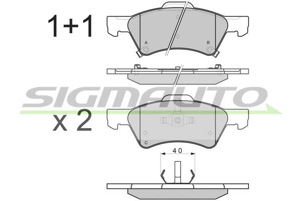 Sigmauto SPB222 Brake Pad Set, disc brake SPB222: Buy near me at 2407.PL in Poland at an Affordable price!