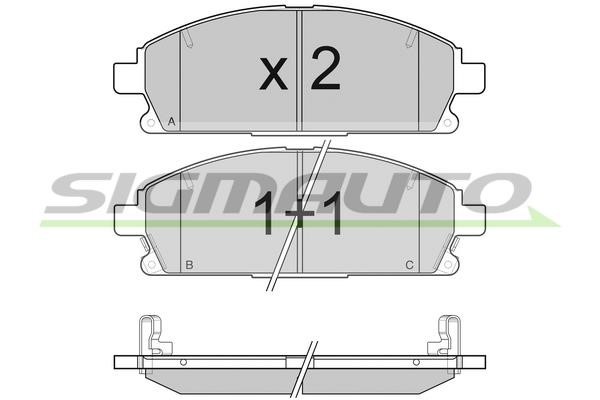 Sigmauto SPB068 Brake Pad Set, disc brake SPB068: Buy near me in Poland at 2407.PL - Good price!