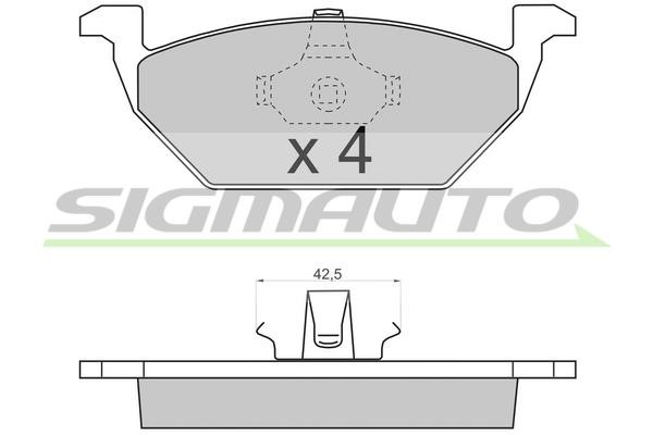 Sigmauto SPA712 Тормозные колодки дисковые, комплект SPA712: Отличная цена - Купить в Польше на 2407.PL!