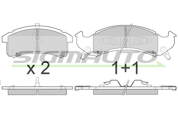 Sigmauto SPA789 Brake Pad Set, disc brake SPA789: Buy near me in Poland at 2407.PL - Good price!