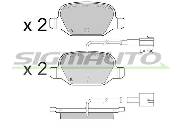 Sigmauto SPB489 Brake Pad Set, disc brake SPB489: Buy near me in Poland at 2407.PL - Good price!