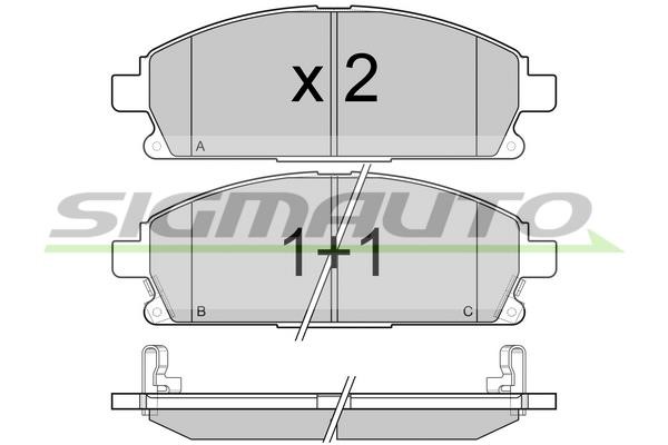 Sigmauto SPA968 Гальмівні колодки, комплект SPA968: Приваблива ціна - Купити у Польщі на 2407.PL!