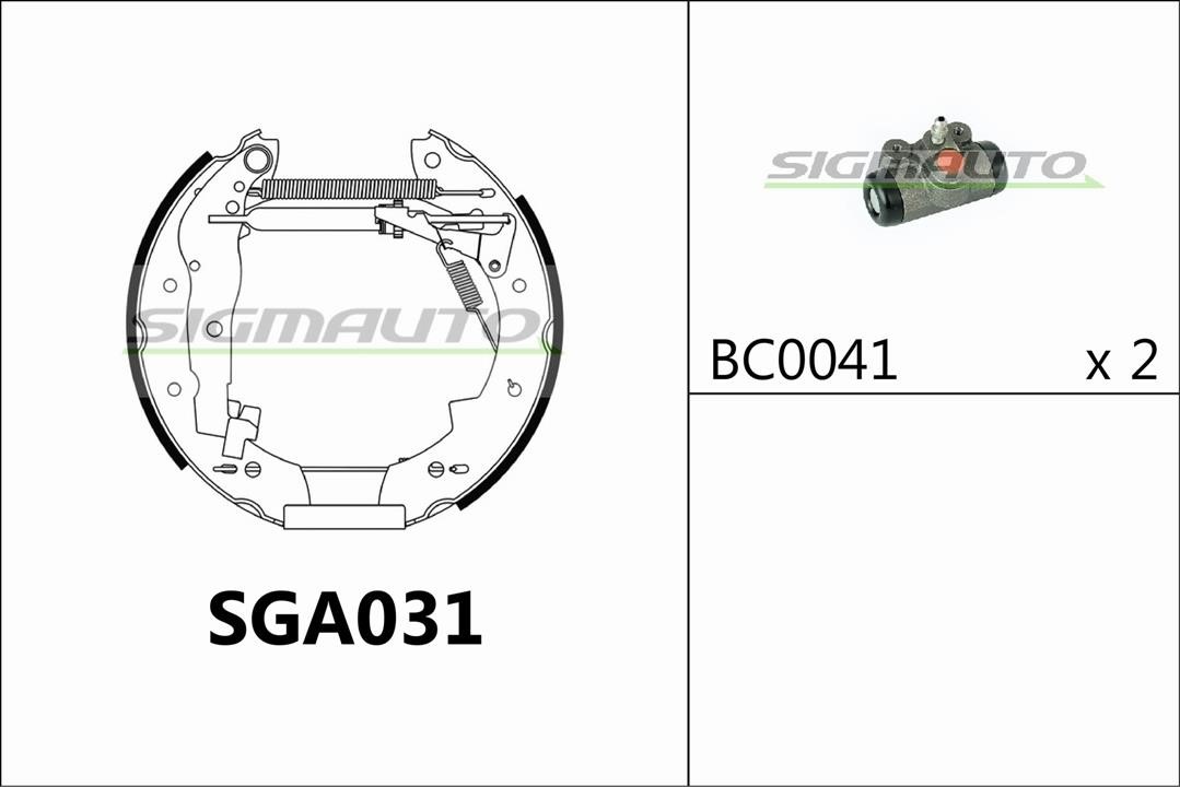 Sigmauto SGA031 Колодки гальмівні барабанні, комплект SGA031: Приваблива ціна - Купити у Польщі на 2407.PL!