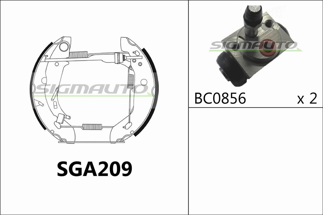 Sigmauto SGA209 Bremsbackensatz SGA209: Kaufen Sie zu einem guten Preis in Polen bei 2407.PL!