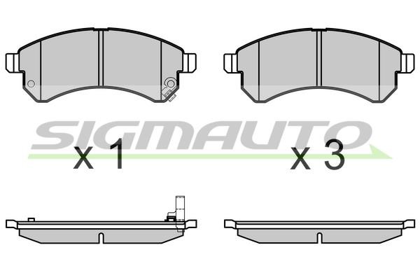 Sigmauto SPB584 Brake Pad Set, disc brake SPB584: Buy near me at 2407.PL in Poland at an Affordable price!