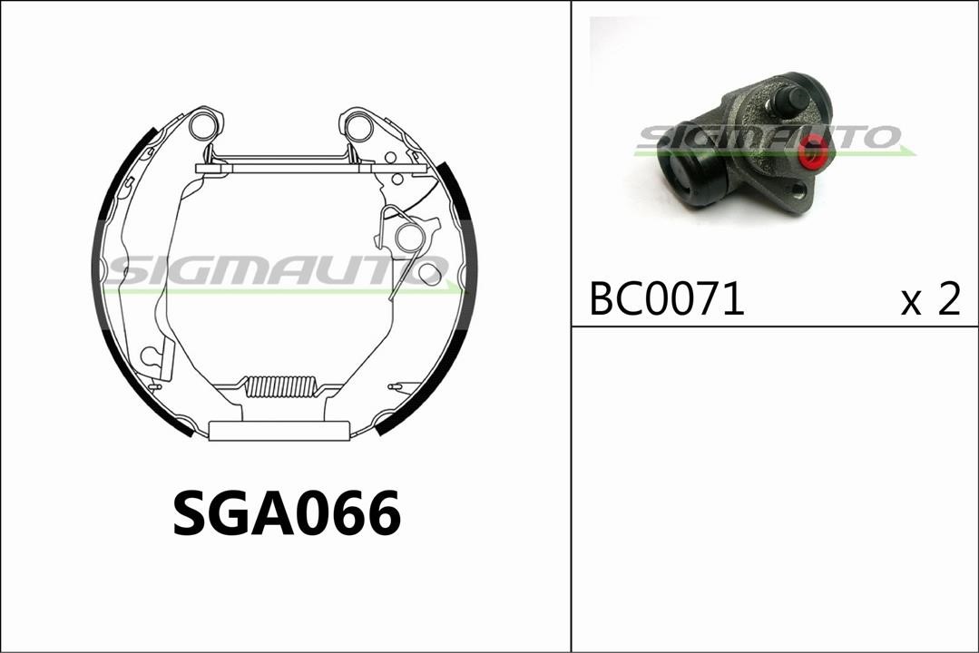 Sigmauto SGA066 Колодки тормозные барабанные, комплект SGA066: Отличная цена - Купить в Польше на 2407.PL!