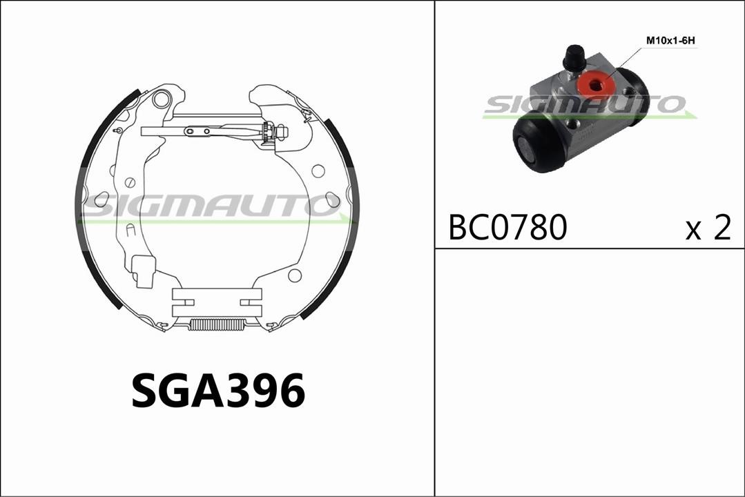 Sigmauto SGA396 Колодки тормозные барабанные, комплект SGA396: Отличная цена - Купить в Польше на 2407.PL!