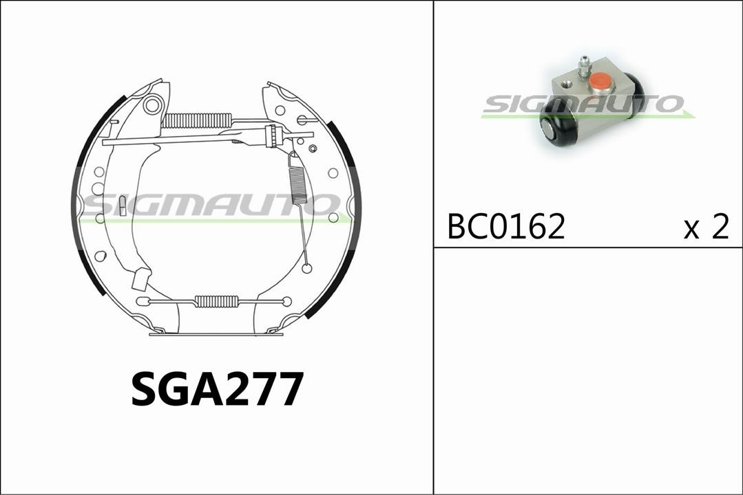 Sigmauto SGA277 Колодки тормозные барабанные, комплект SGA277: Отличная цена - Купить в Польше на 2407.PL!