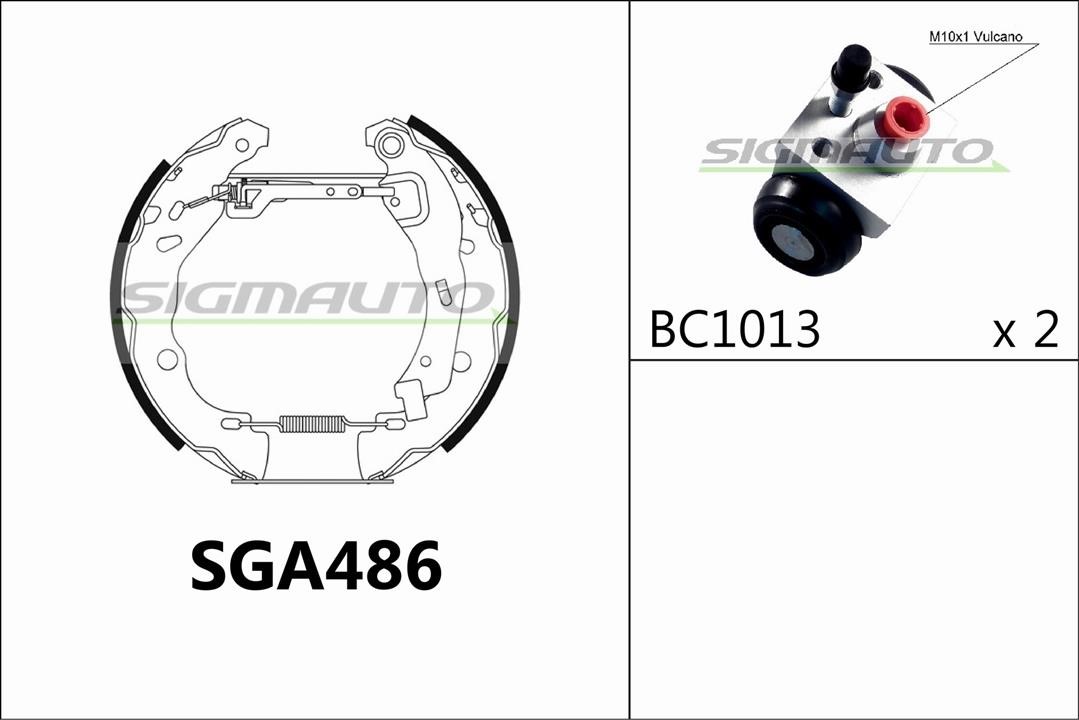 Sigmauto SGA486 Колодки гальмівні барабанні, комплект SGA486: Приваблива ціна - Купити у Польщі на 2407.PL!