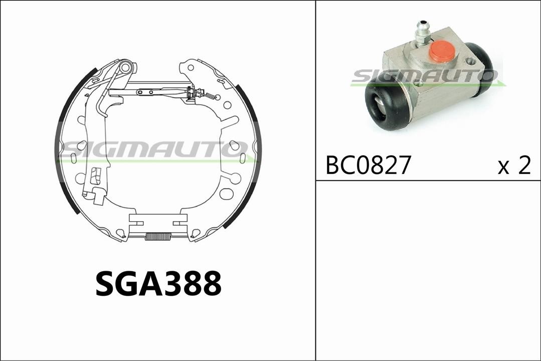 Sigmauto SGA388 Колодки тормозные барабанные, комплект SGA388: Отличная цена - Купить в Польше на 2407.PL!