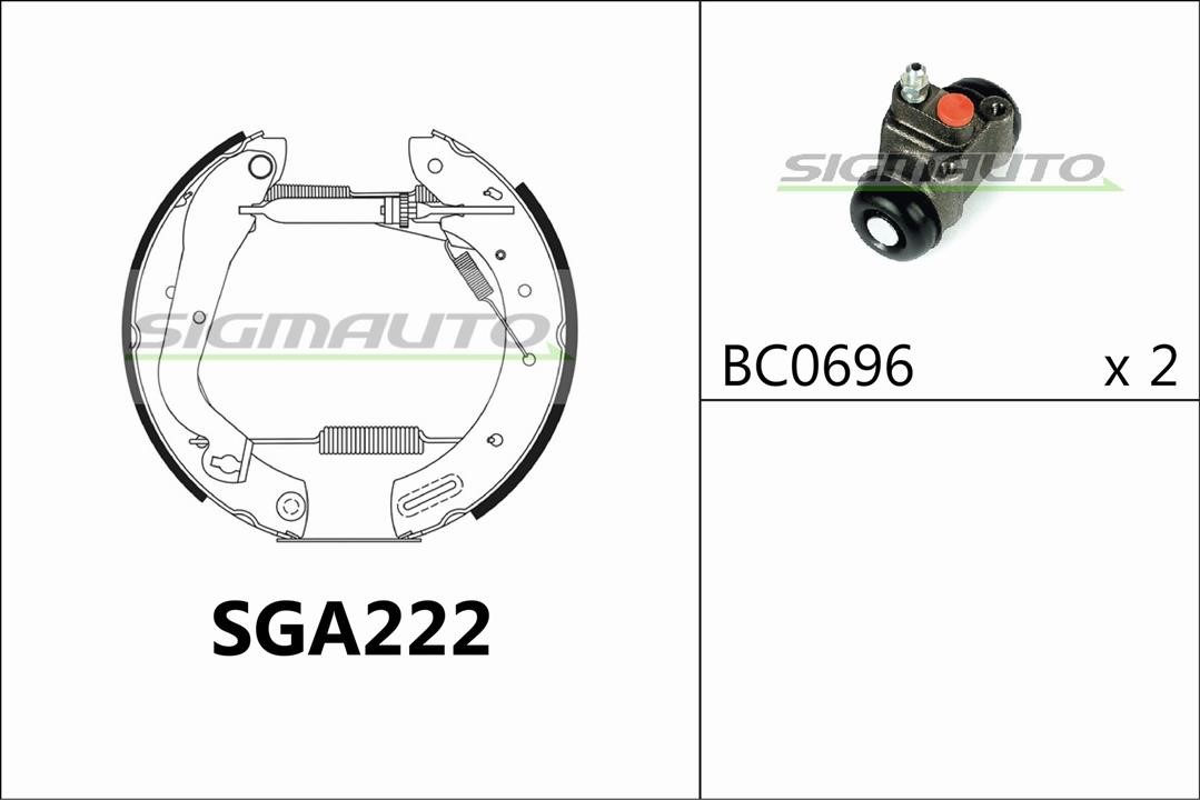 Sigmauto SGA222 Bremsbackensatz SGA222: Kaufen Sie zu einem guten Preis in Polen bei 2407.PL!