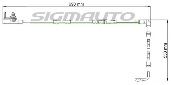 Sigmauto WI0909 Warning contact, brake pad wear WI0909: Buy near me in Poland at 2407.PL - Good price!