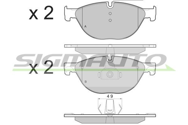 Sigmauto SPB451 Brake Pad Set, disc brake SPB451: Buy near me in Poland at 2407.PL - Good price!