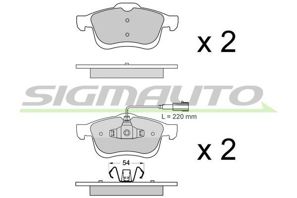 Sigmauto SPB413 Brake Pad Set, disc brake SPB413: Buy near me in Poland at 2407.PL - Good price!