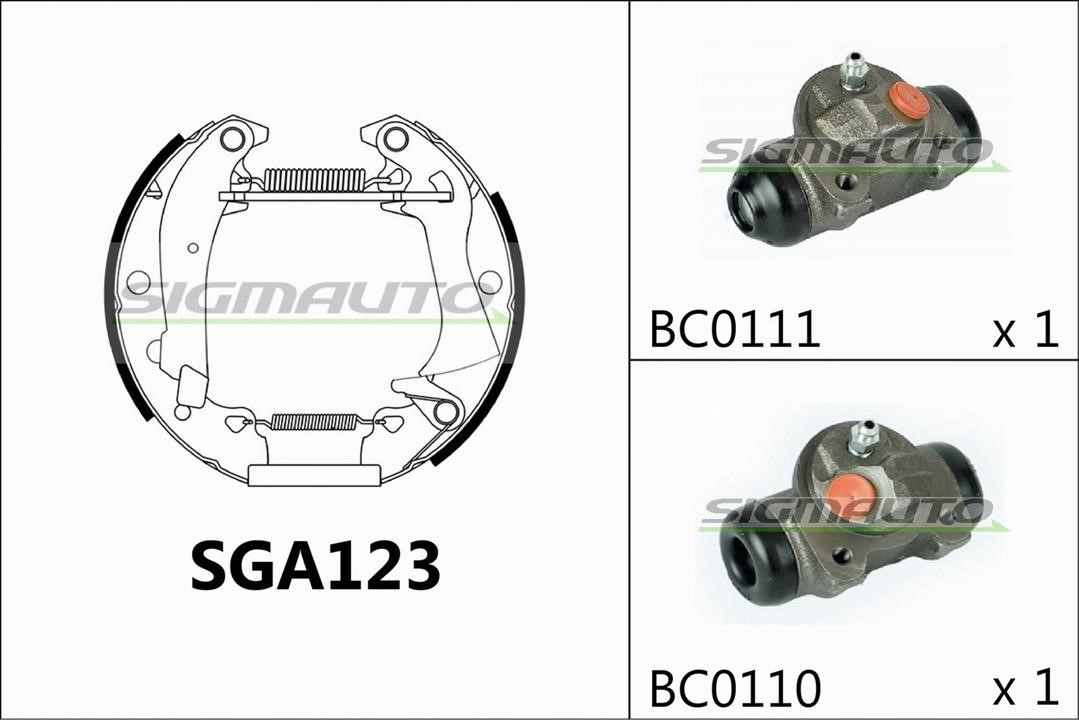 Sigmauto SGA123 Bremsbackensatz SGA123: Bestellen Sie in Polen zu einem guten Preis bei 2407.PL!