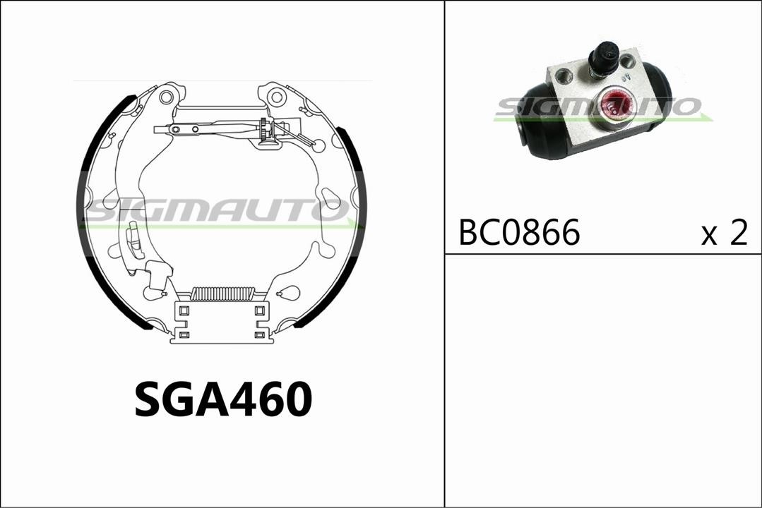 Sigmauto SGA460 Brake shoe set SGA460: Buy near me in Poland at 2407.PL - Good price!
