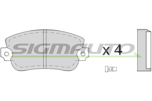 Sigmauto SPA073 Brake Pad Set, disc brake SPA073: Buy near me at 2407.PL in Poland at an Affordable price!
