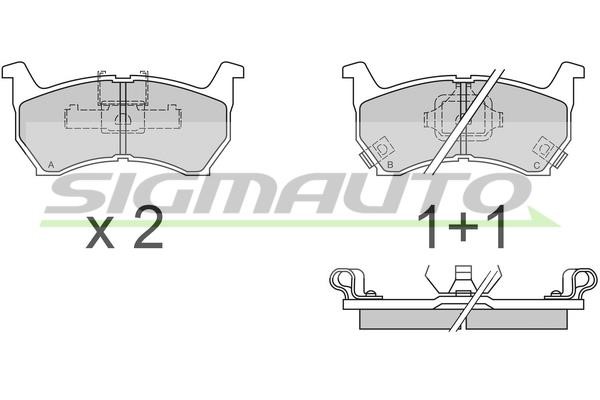 Sigmauto SPA377 Brake Pad Set, disc brake SPA377: Buy near me in Poland at 2407.PL - Good price!