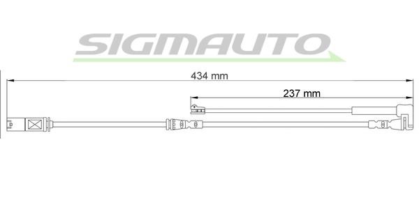 Sigmauto WI0801 Warning contact, brake pad wear WI0801: Buy near me in Poland at 2407.PL - Good price!