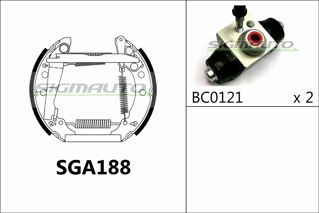 Sigmauto SGA188 Колодки тормозные барабанные, комплект SGA188: Отличная цена - Купить в Польше на 2407.PL!