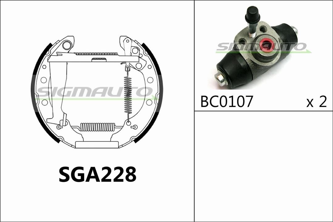 Sigmauto SGA228 Колодки тормозные барабанные, комплект SGA228: Отличная цена - Купить в Польше на 2407.PL!
