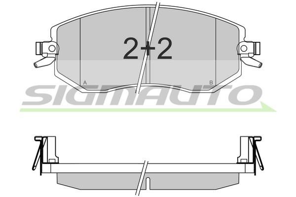 Sigmauto SPB570 Тормозные колодки дисковые, комплект SPB570: Отличная цена - Купить в Польше на 2407.PL!