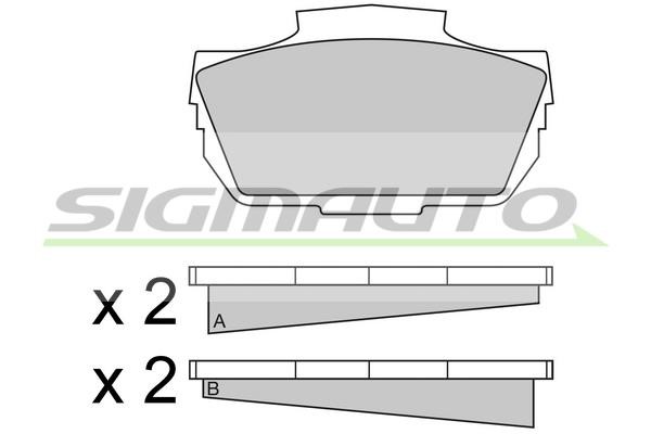 Sigmauto SPA030 Brake Pad Set, disc brake SPA030: Buy near me in Poland at 2407.PL - Good price!