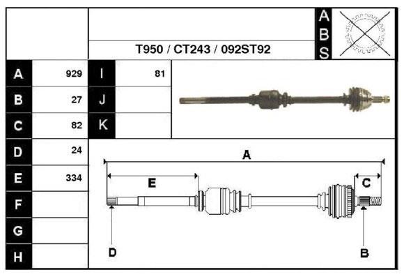 Technik'a 18092 Drive shaft 18092: Buy near me in Poland at 2407.PL - Good price!
