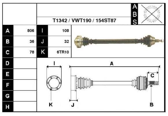 Technik'a 67154 Drive shaft 67154: Buy near me in Poland at 2407.PL - Good price!