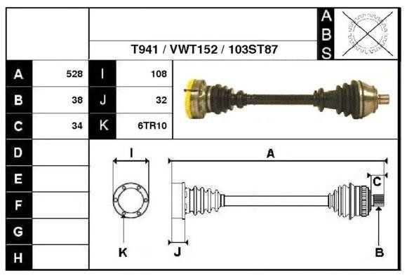 Technik'a 67103 Drive shaft 67103: Buy near me in Poland at 2407.PL - Good price!