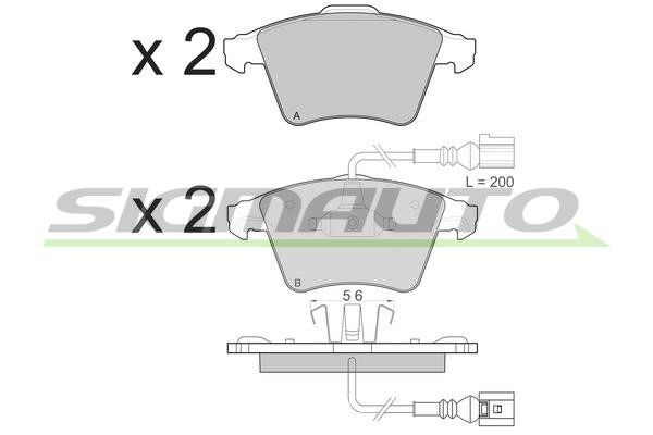 Sigmauto SPB134 Brake Pad Set, disc brake SPB134: Buy near me in Poland at 2407.PL - Good price!