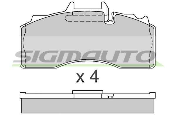 Sigmauto SPT334 Brake Pad Set, disc brake SPT334: Buy near me in Poland at 2407.PL - Good price!