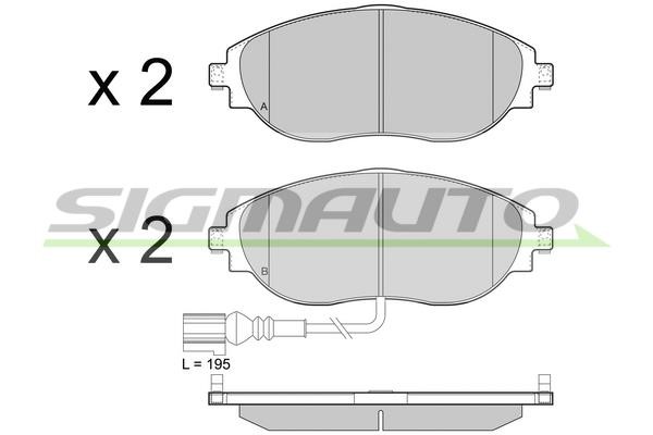 Sigmauto SPB474 Brake Pad Set, disc brake SPB474: Buy near me in Poland at 2407.PL - Good price!