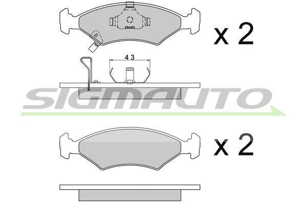 Sigmauto SPA647 Brake Pad Set, disc brake SPA647: Buy near me in Poland at 2407.PL - Good price!