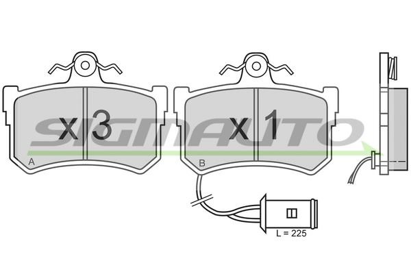 Sigmauto SPA395 Brake Pad Set, disc brake SPA395: Buy near me in Poland at 2407.PL - Good price!