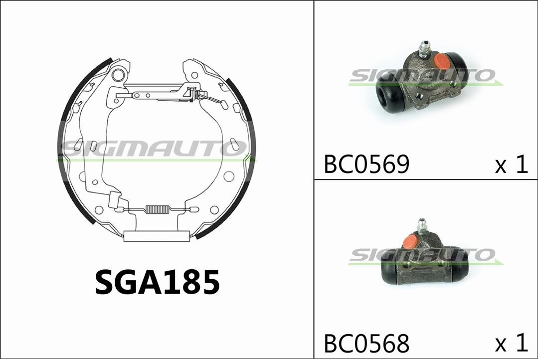 Sigmauto SGA185 Bremsbackensatz SGA185: Kaufen Sie zu einem guten Preis in Polen bei 2407.PL!