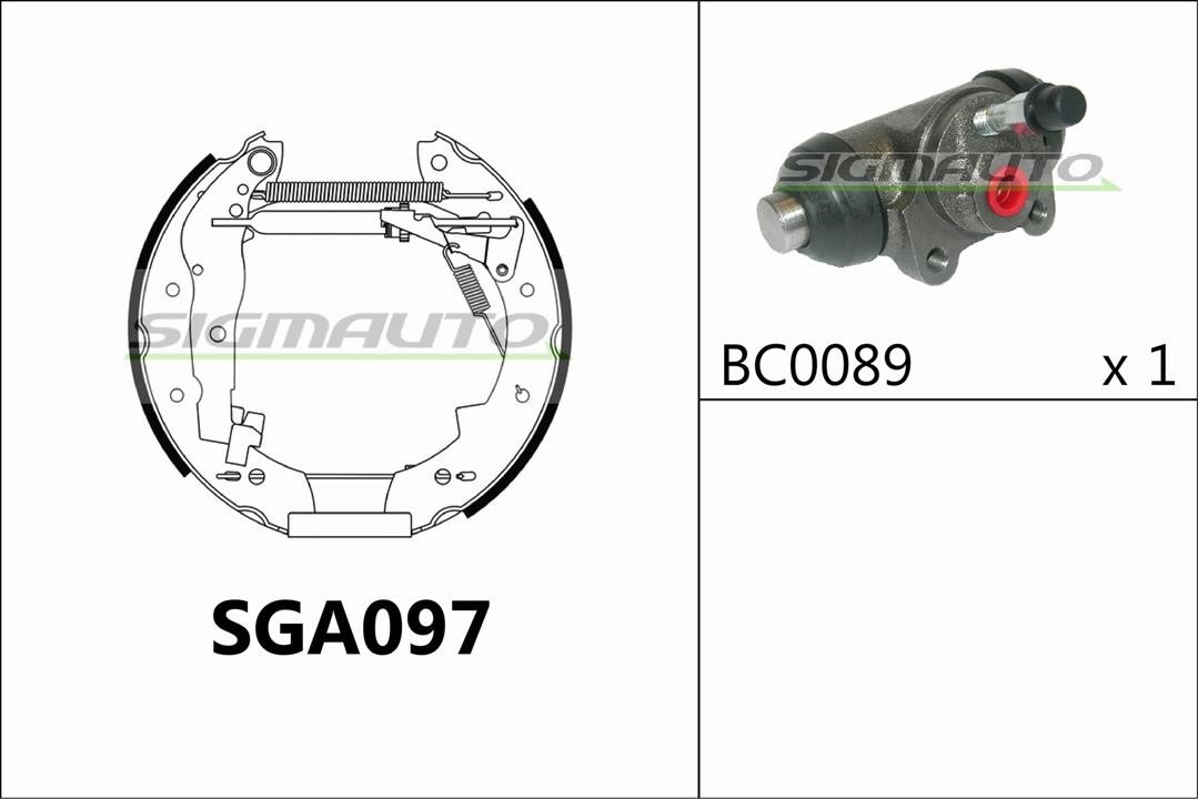 Sigmauto SGA097 Brake shoe set SGA097: Buy near me in Poland at 2407.PL - Good price!