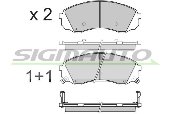 Sigmauto SPB336 Brake Pad Set, disc brake SPB336: Buy near me at 2407.PL in Poland at an Affordable price!