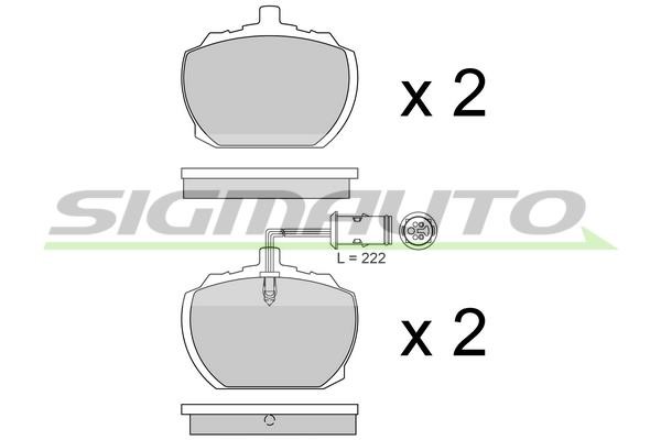 Sigmauto SPA207 Гальмівні колодки, комплект SPA207: Приваблива ціна - Купити у Польщі на 2407.PL!