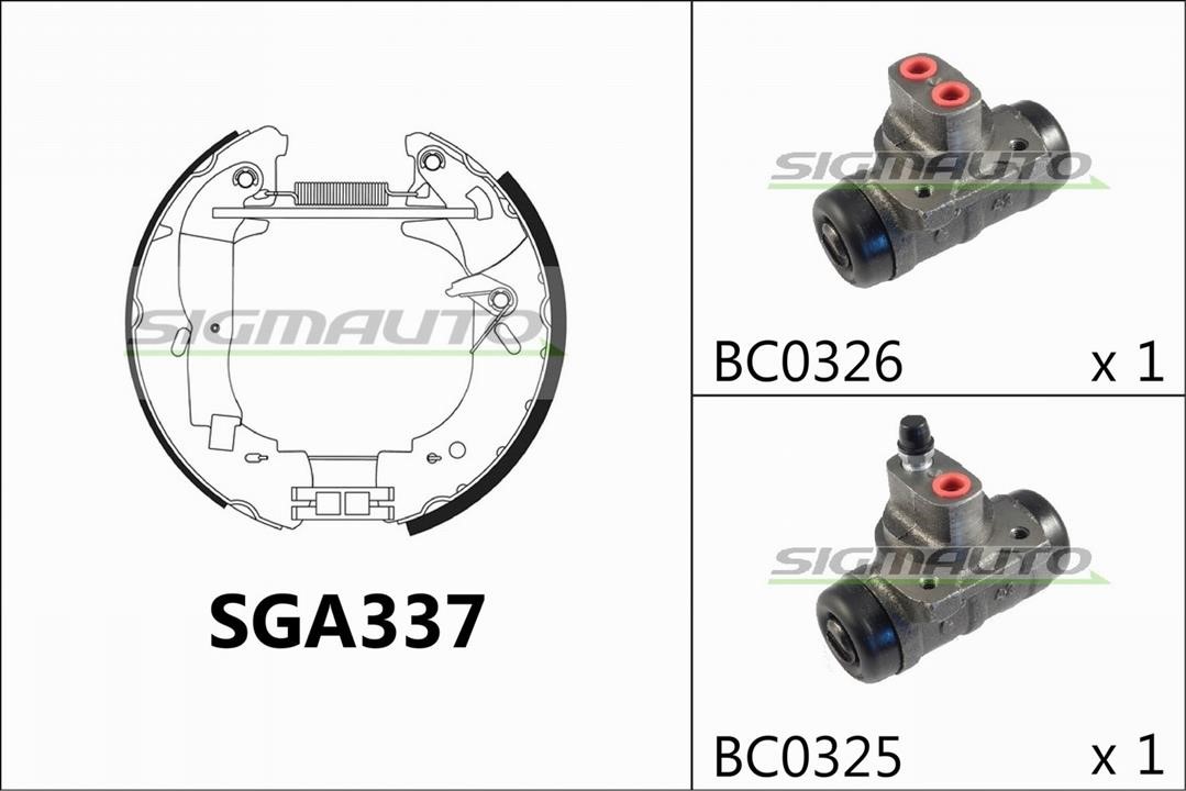 Sigmauto SGA337 Brake shoe set SGA337: Buy near me in Poland at 2407.PL - Good price!